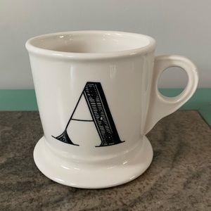 Anthropologie Monogram Mug Letter A